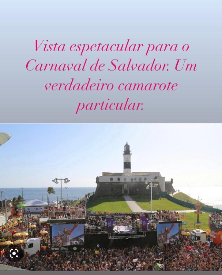 Apartamento No Farol Da Barra. Vista Deslumbrante Para O Mar! No Circuito Do Carnaval. Ao Lado Do Porto Da Barra ! Salvador da Bahia Exterior foto